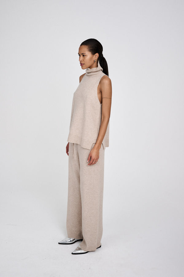 Rabens Saloner Dianne Pure Wool Lounge Pants I Oatmeal