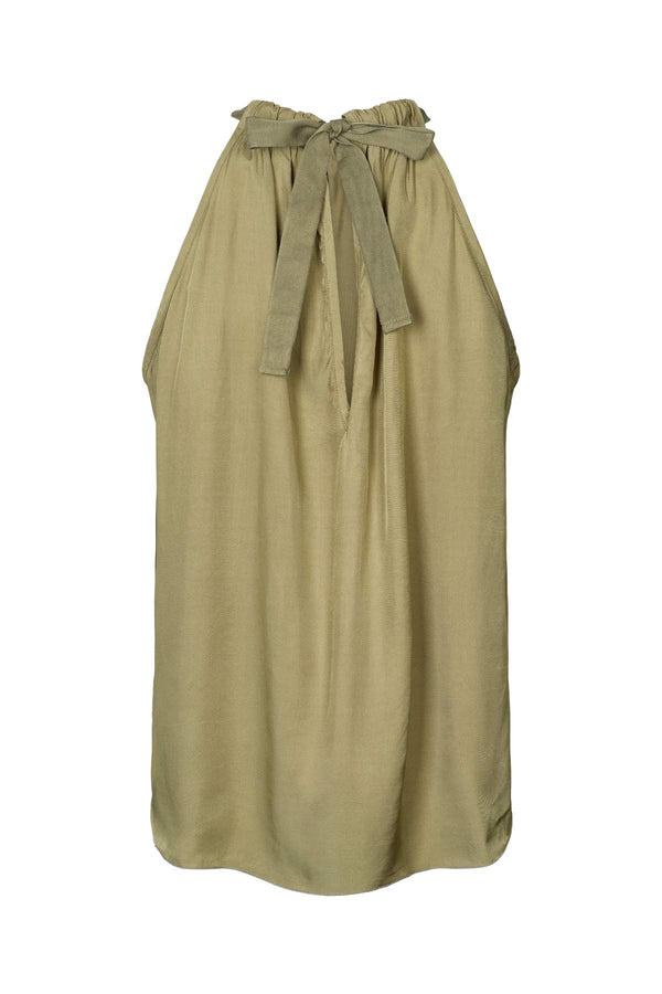 Rabens Saloner Dida Bloom Halter Top I Hazelnut Combo