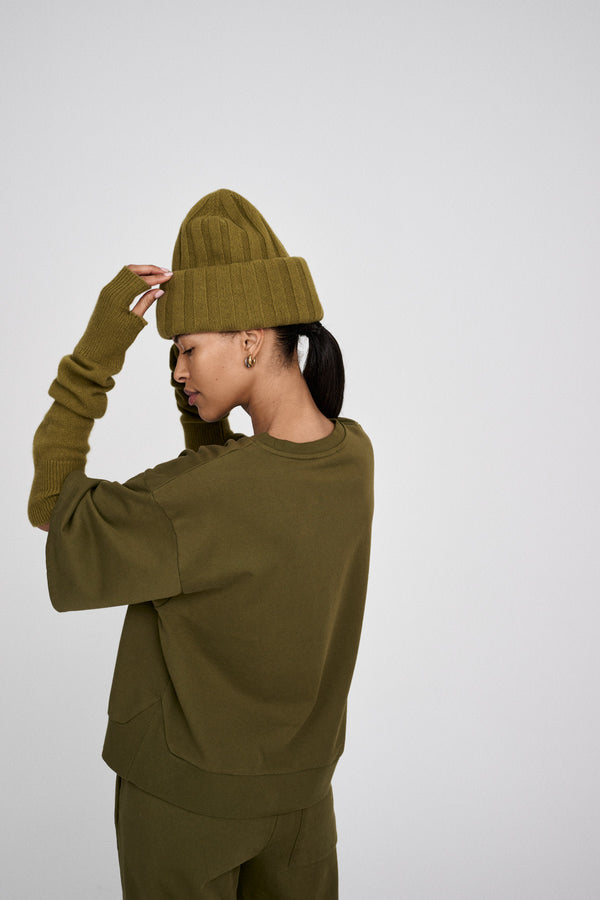 Rabens Saloner Dolores Pure Wool Oversize Hat I Fern Green