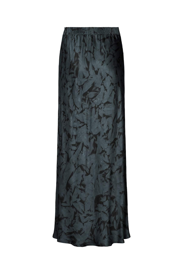 Rabens Saloner Ellery Crystal Bias Skirt I Midnight Black Combo
