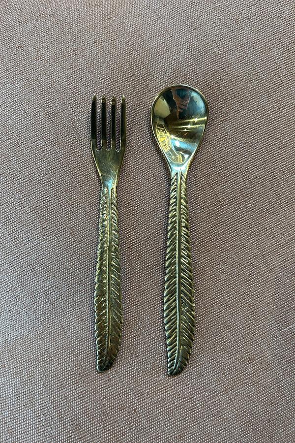 Rabens Saloner Feathery Spoon Rabens Apartment I Antique Gold