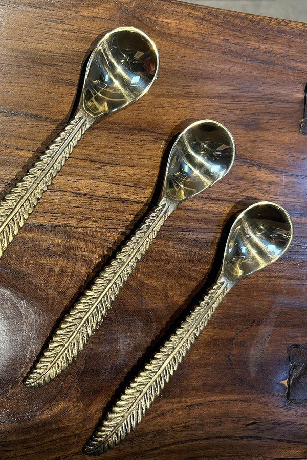 Rabens Saloner Feathery Spoon Rabens Apartment I Antique Gold