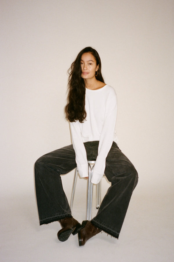 Rabens Saloner Fellini Denim Black Straight Pants I Washed Black Denim