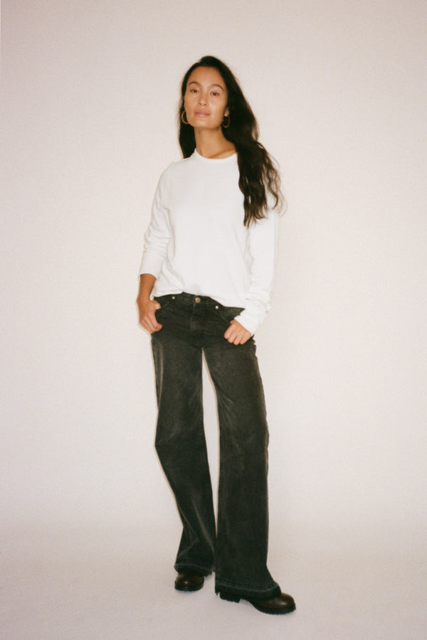 Rabens Saloner Fellini Denim Black Straight Pants I Washed Black Denim