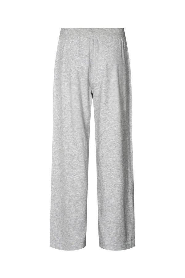 Rabens Saloner Filine Knit Lounge Wide Pants I Grey Melange