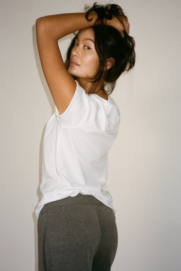 Rabens Saloner Filine Knit Lounge Wide Pants I Mole Melange