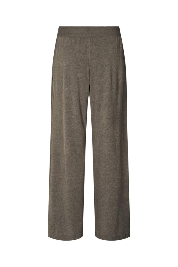Rabens Saloner Filine Knit Lounge Wide Pants I Mole Melange