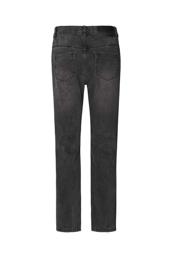 Rabens Saloner Fine Denim Black Cropped Pants I Washed Black Denim