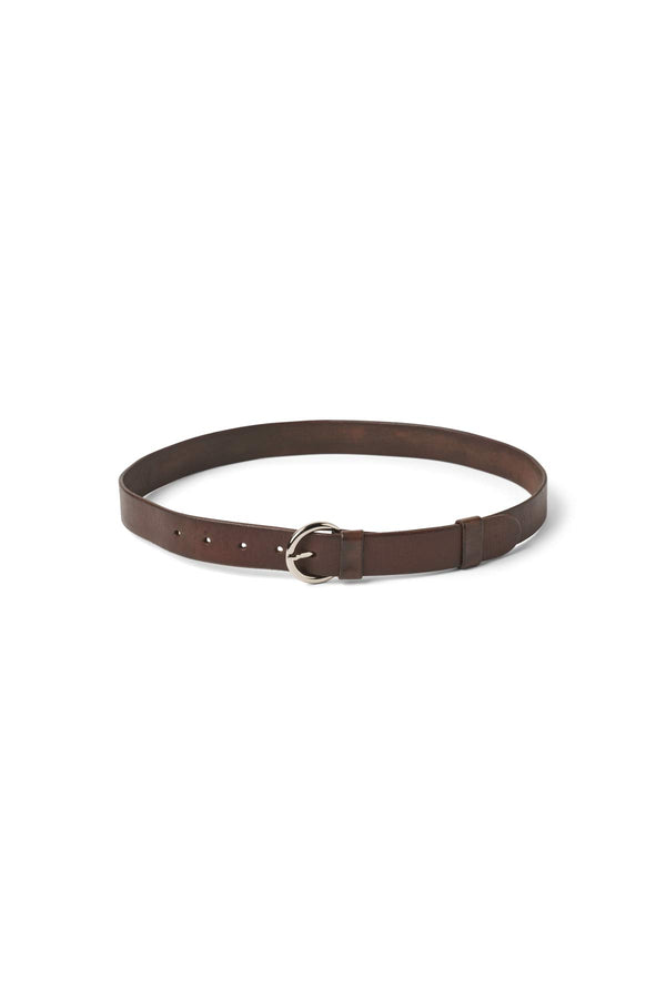 rabens saloner Gerly Leather slim belt I Dark brown