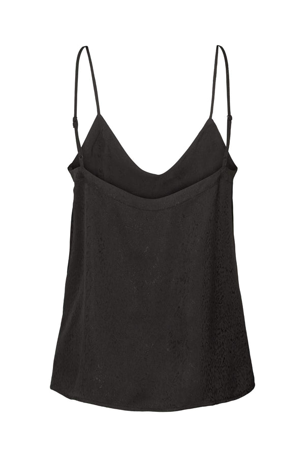 Rabens Saloner Glæde Cluster Jacquard Camisole Top I Black