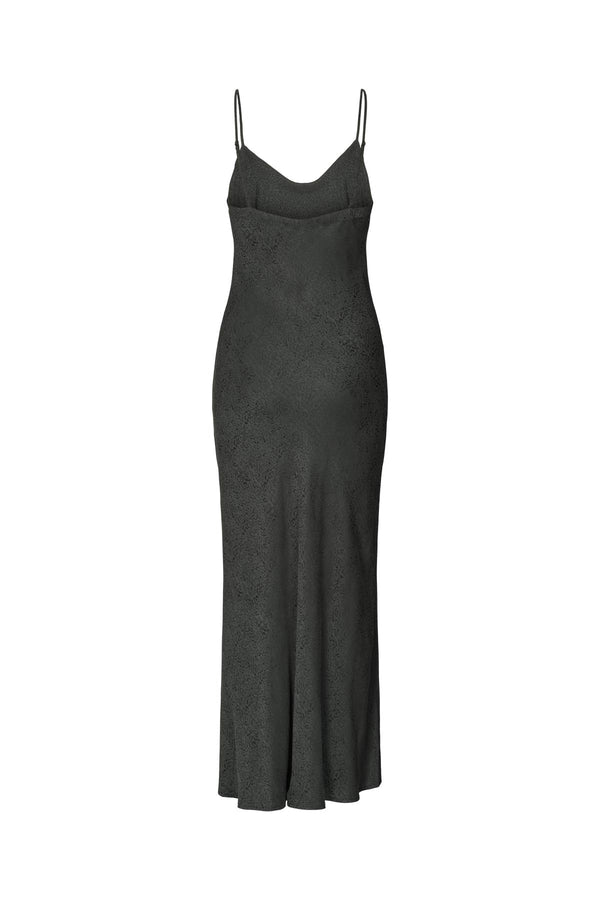 Rabens Saloner Glorie Cluster Jacquard Bias Dress I Black