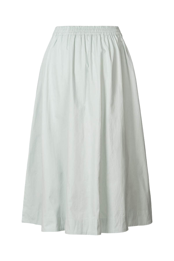 Rabens Saloner Guri Poplin Heavy Full Skirt I Sky Blue