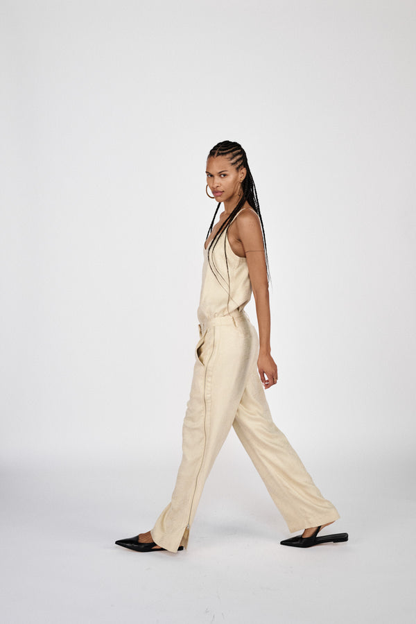 rabens saloner Gurli Cluster jacquard zip pants I Fiber