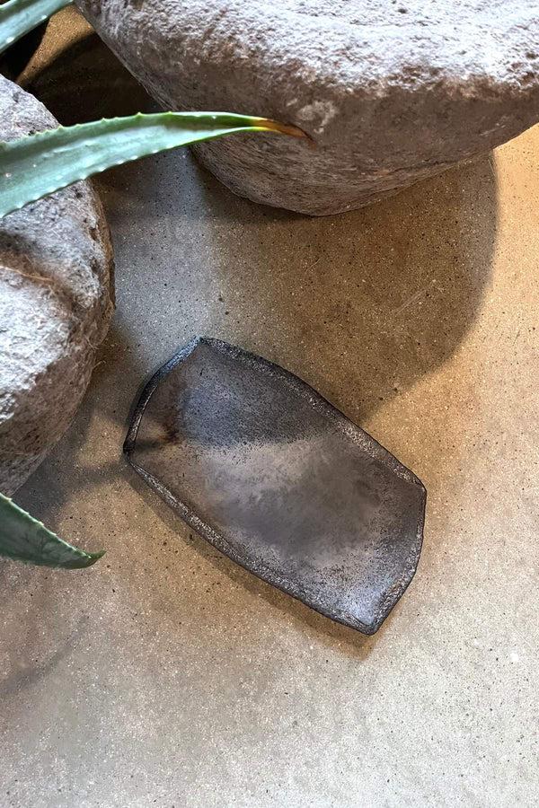 Rabens Saloner Handmade Ceramic Sushi Plate Visby Ceramics I Dark