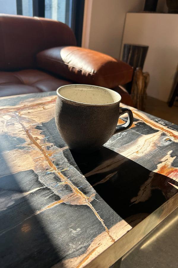 Rabens Saloner Handmade Ceramic Tea Cup Visby Ceramics I Dark Grey