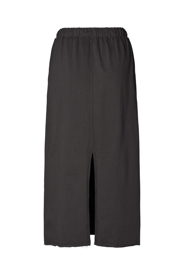 Rabens Saloner Hanni Light Stretch Long Skirt I Faded Black