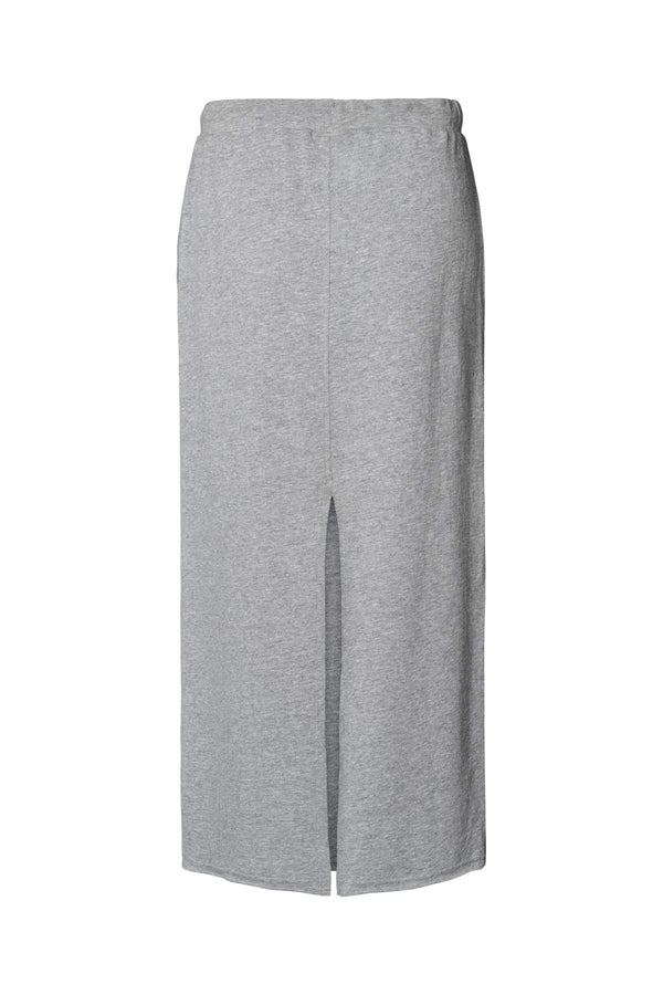Rabens Saloner Hanni Light Stretch Long Skirt I Grey Melange