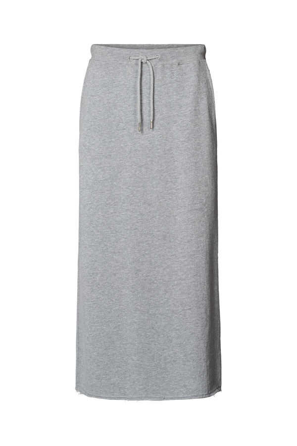 rabens saloner Hanni Light stretch long skirt I Grey melange