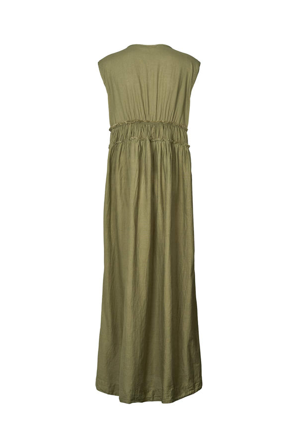 Rabens Saloner Harmonie Cotton Long Dress I Raw Lumber
