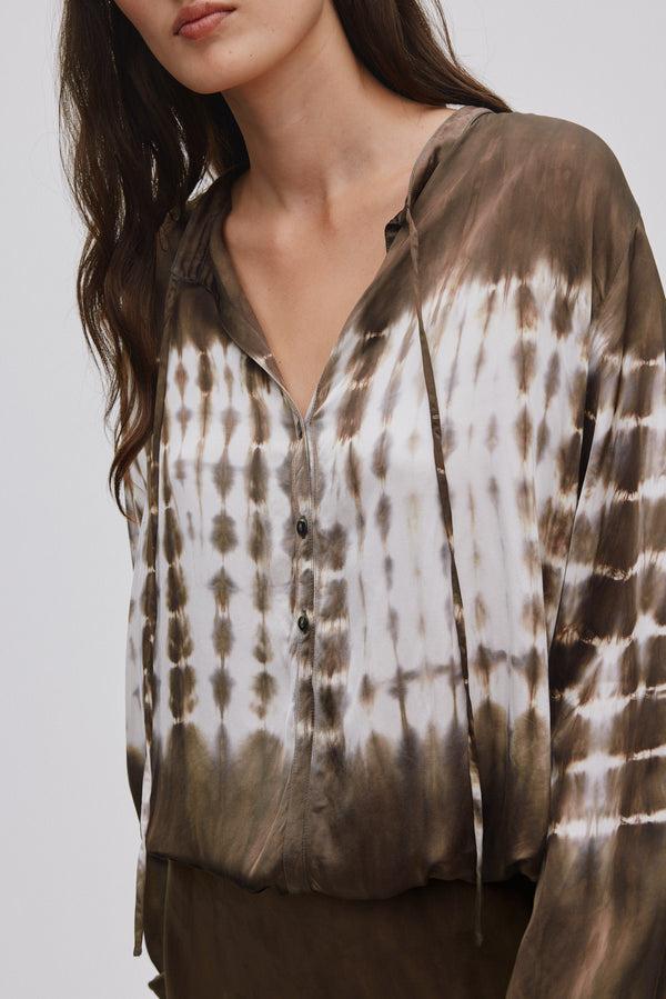 Rabens Saloner Ira Frequency Tie Shirt I Dry Mocca Combo