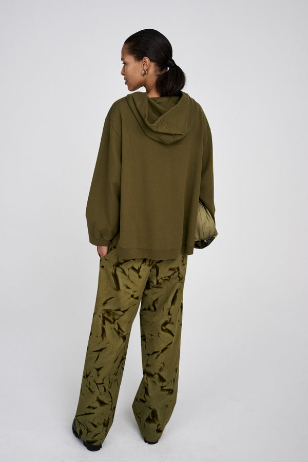 Rabens Saloner Jahan Crystal Canvas Pant I Fern Green Combo