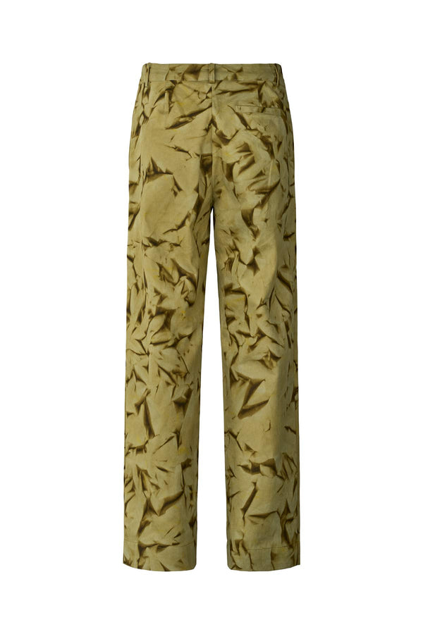 Rabens Saloner Jahan Crystal Canvas Pant I Fern Green Combo