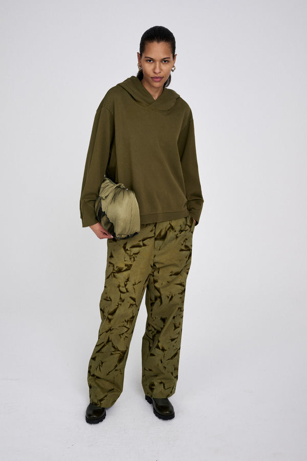 rabens saloner Jahan Crystal canvas pant I Fern green combo