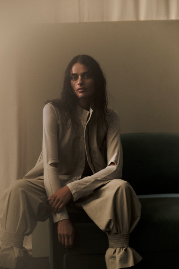 Rabens Saloner Jamia Utility Cuff Detail Pants I Sand