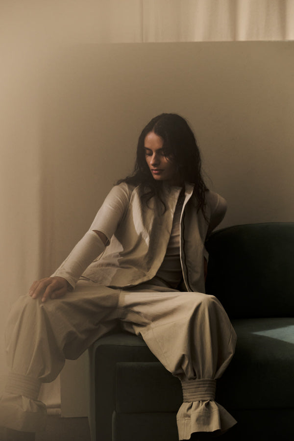 Rabens Saloner Jamia Utility Cuff Detail Pants I Sand