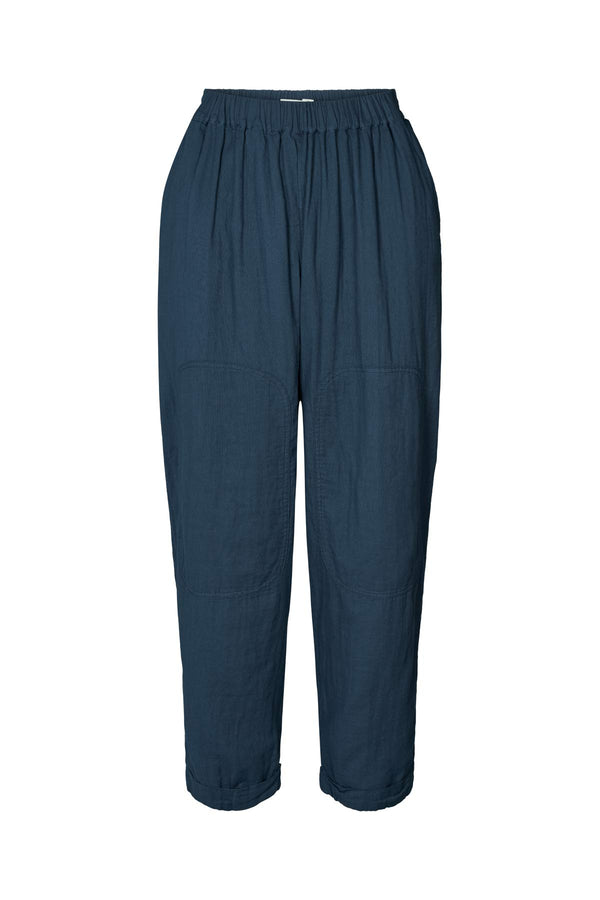 rabens saloner Johanne Cotton double knee patch pants I Navy rabens saloner Johanne Cotton double knee patch pants I Navy