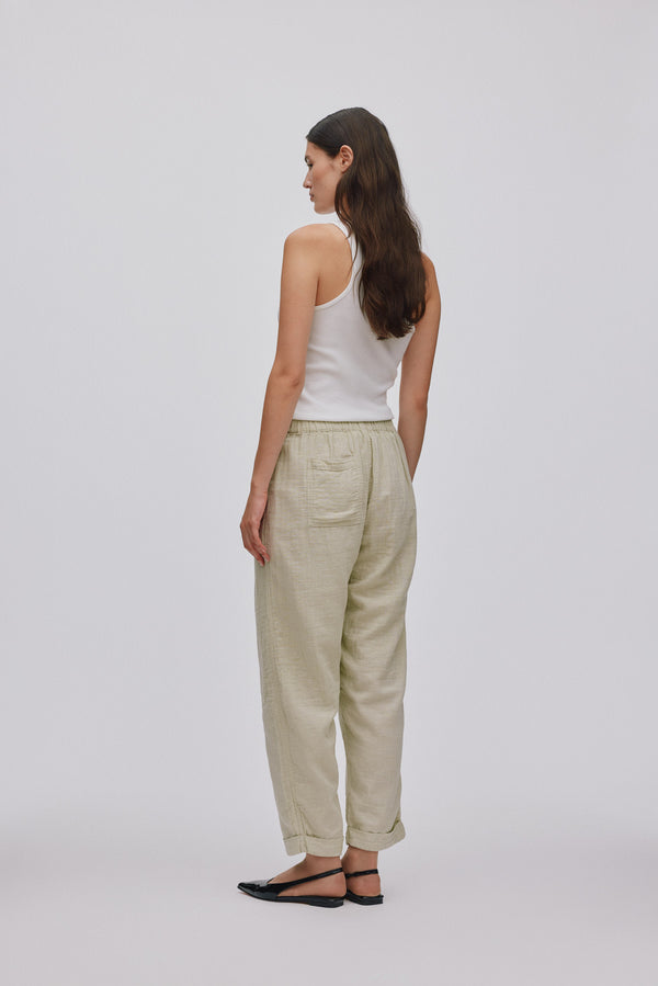 Rabens Saloner Johanne Cotton Double Knee Patch Pants I Pelican Grey