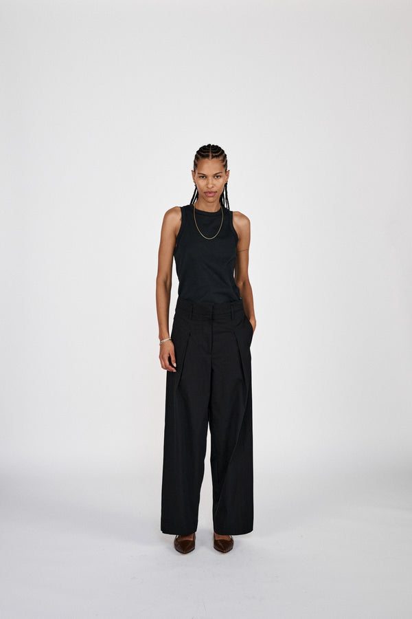 Rabens Saloner Johnny Pima Jersey Tank Top I Pirate Black