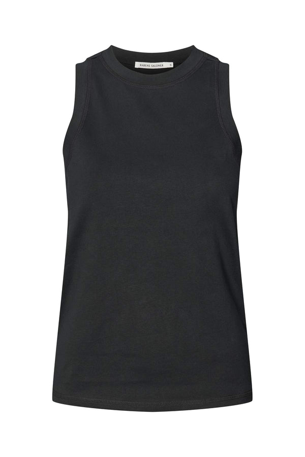 Rabens Saloner Johnny Pima Jersey Tank Top I Pirate Black