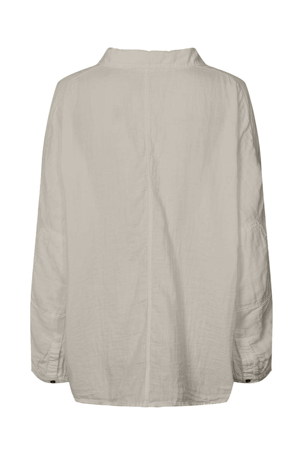 Rabens Saloner Jojo Cotton Double Elbow Patch Shirt I Light Sage