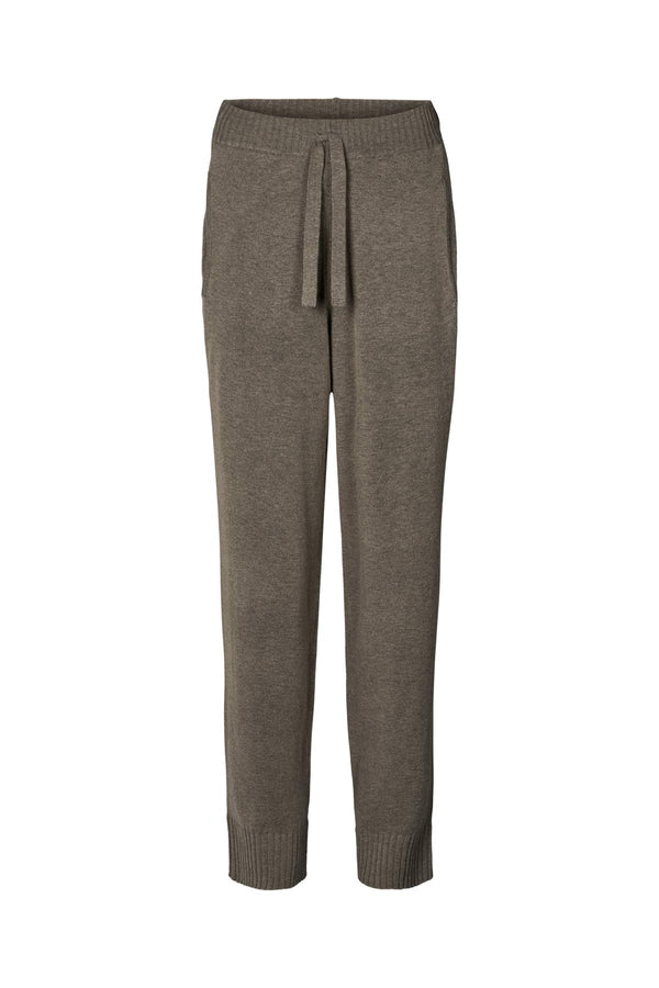 rabens saloner Jorun Knit lounge pants I Mole melange
