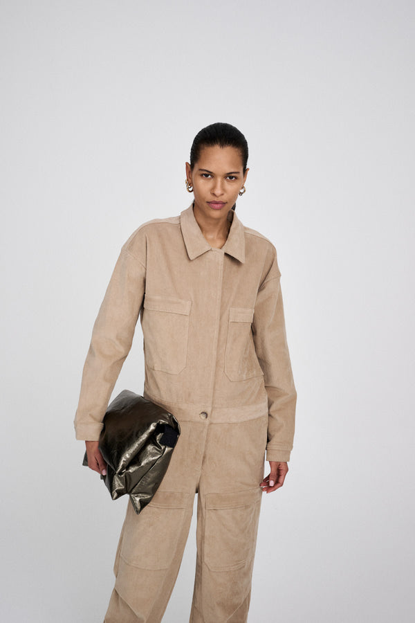 rabens saloner Jozette Baby corduroy jumpsuit I Mushroom