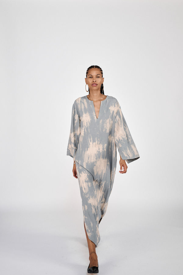 rabens saloner Karimalou Misty kaftan I Aluminium combo