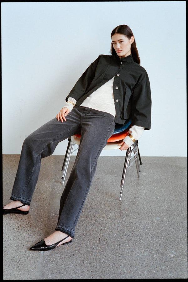 Rabens Saloner Katje Canvas Light Jacket I Faded Black
