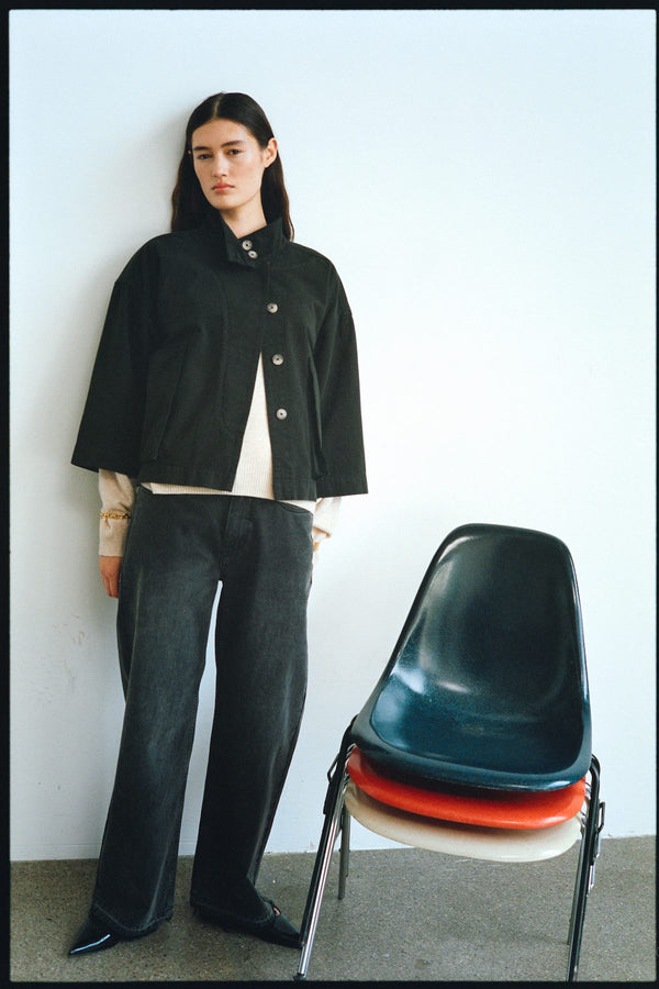 Rabens Saloner Katje Canvas Light Jacket I Faded Black