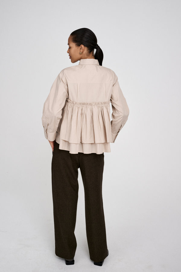 Rabens Saloner Kesia Mini Herringbone Pants I Dark Brown