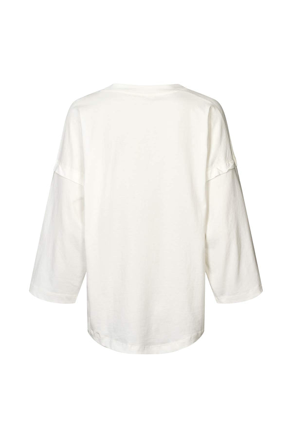 Rabens Saloner Laurah FOT Jersey 3/4 Sleeve Top I Chalk