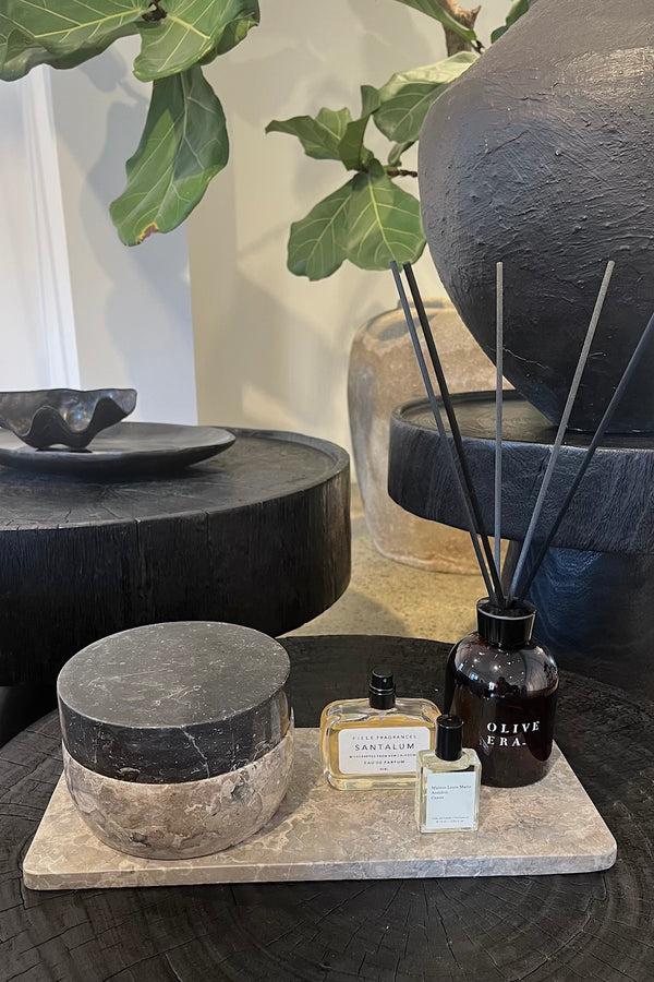 Rabens Saloner Long Square Marble Board Board 35x15 Cm I Grey Combo