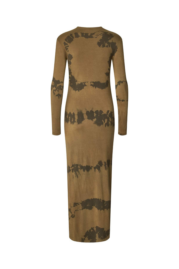 Rabens Saloner Lykka Cosmic Long Jersey Dress I Timber Combo
