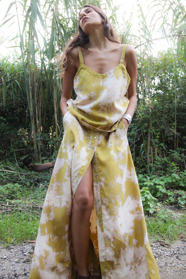 Rabens Saloner Maisa Misty Camisole Top I Golden Mustard Combo