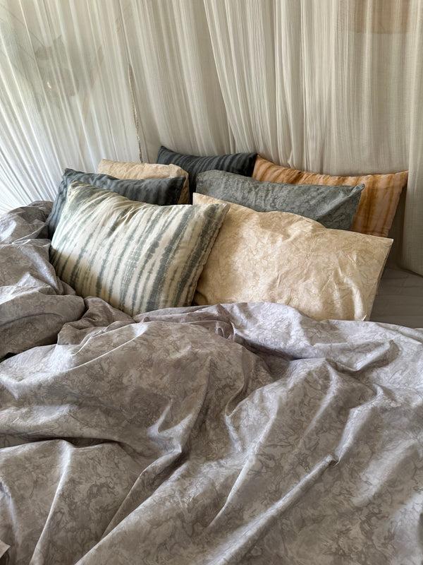 Rabens Saloner Marbled Pillow Sham Pillow Sham 50x70 Cm I Ivory