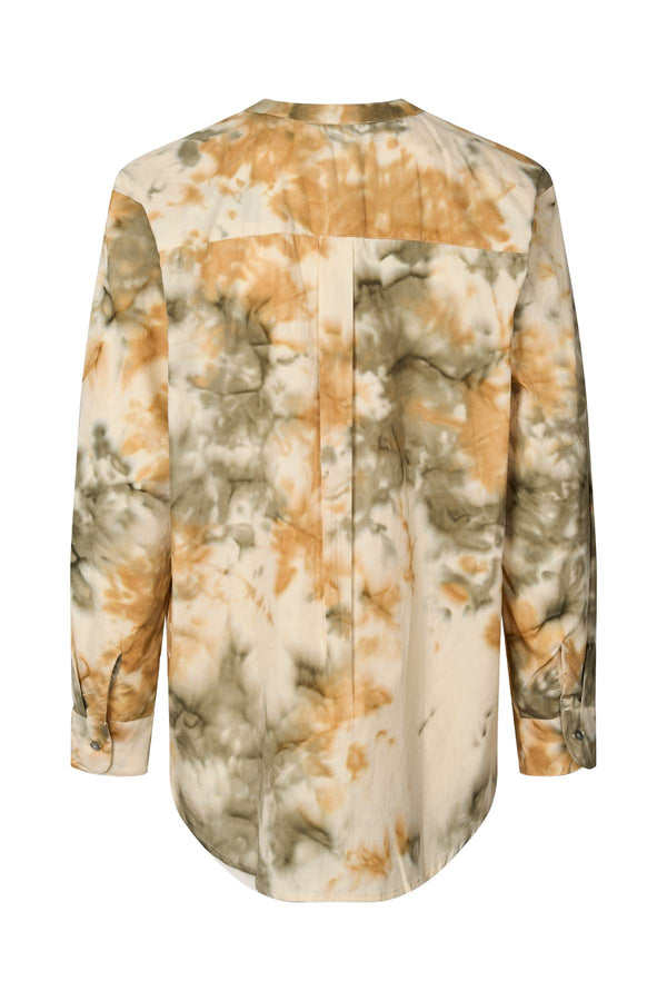 Rabens Saloner Mebel Abstract Cotton Shirt I Forest Combo