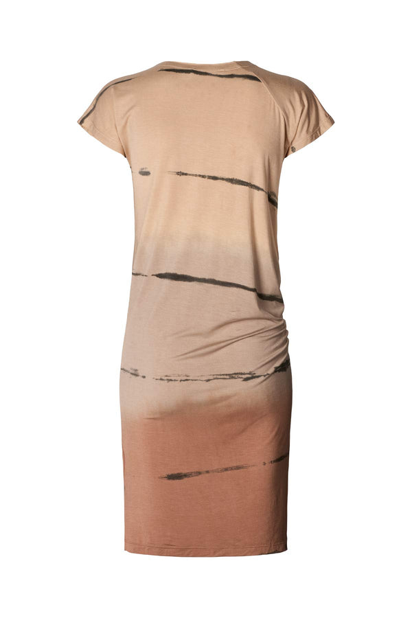 Rabens Saloner Mejse Nuance Jersey Dress I Chocolate Combo