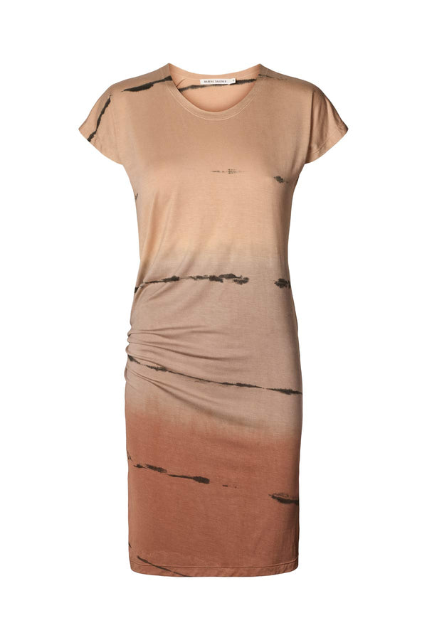 rabens saloner Mejse Nuance jersey dress I Chocolate combo
