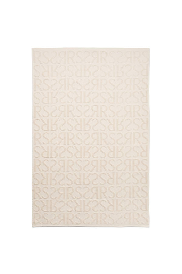 rabens saloner Monogram bath towel Bath towel 100x150 cm I Ivory