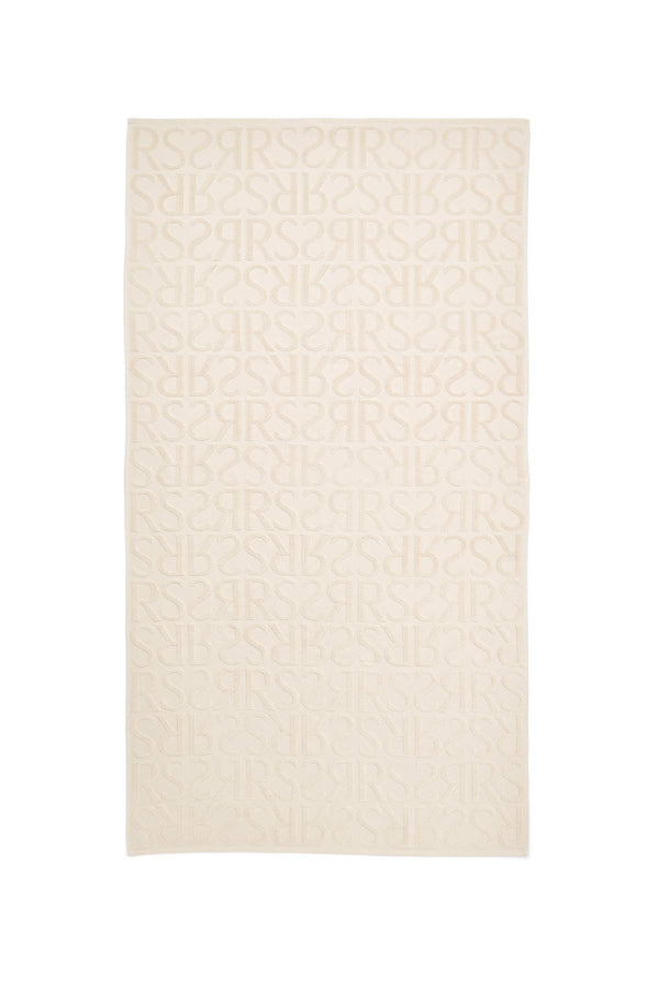 rabens saloner Monogram beach towel Beach towel 100x180 cm I Ivory